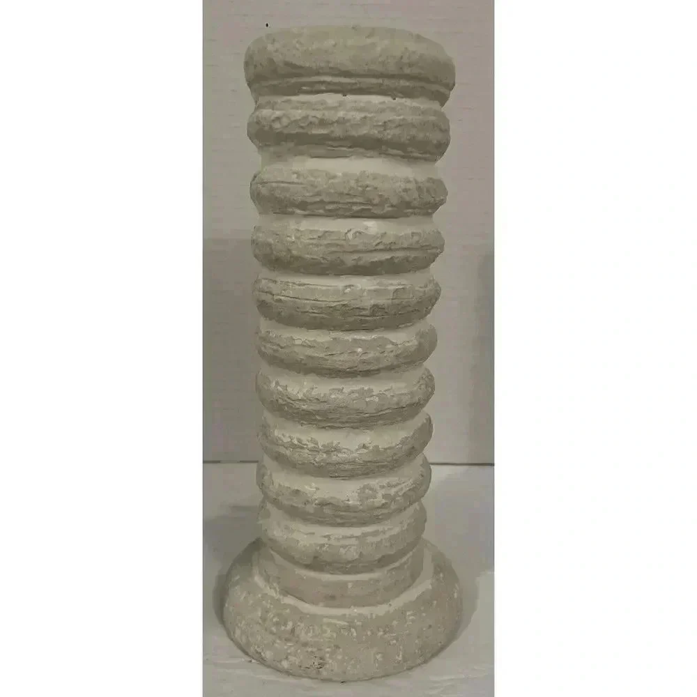 Stone Pillar Candle Holder 9.5”Candle Up To 1.5”‎ Medium Beige￼ Trend Candle Run